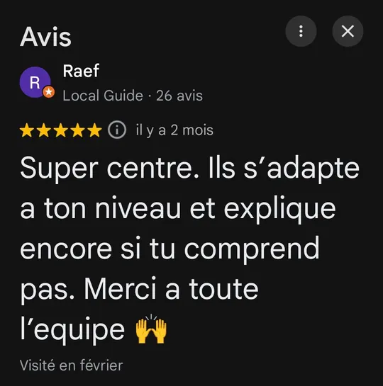 Avis Google — Raef